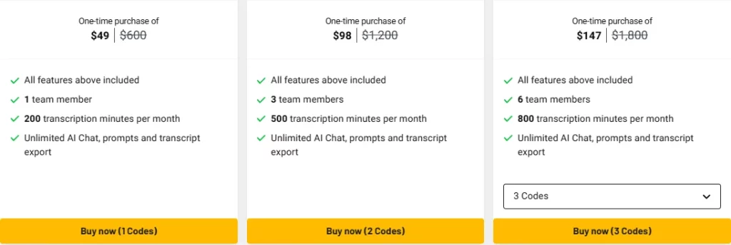 Exemplary AI Lifetime Deal Plans & Pricing