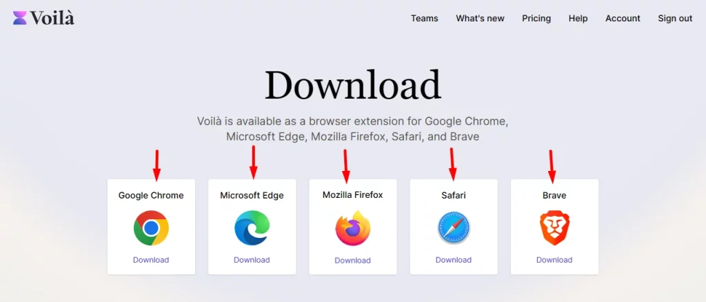 Voila Browser Extensions