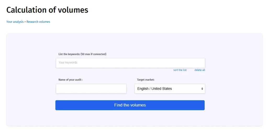 Keyword Search Volume Calculator