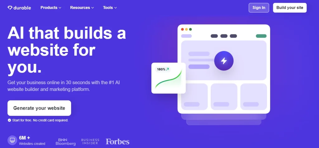 Durable AI Website Builder