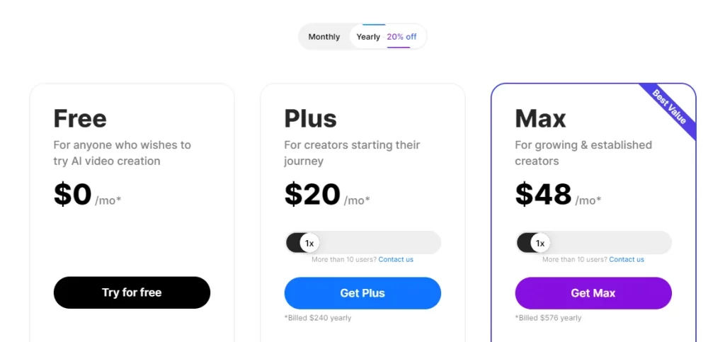 InVideo Pricing