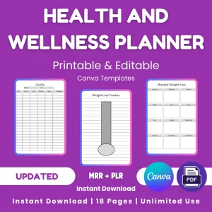 Printable Health and Wellness Planner