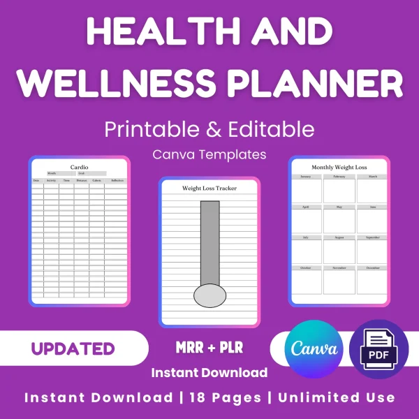 Printable Health and Wellness Planner