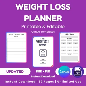 Printable Weight Loss Planner