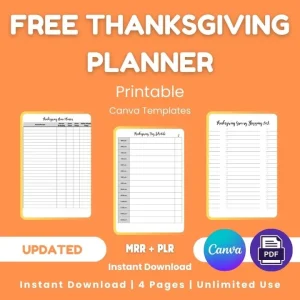 free Thanksgiving Planner Templates